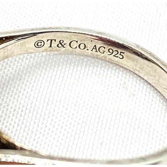 Tiffany & Co 925 Ziegfeld Pearl & Onyx Cocktail Circle Ring sz 8 - Picture 8 of 9